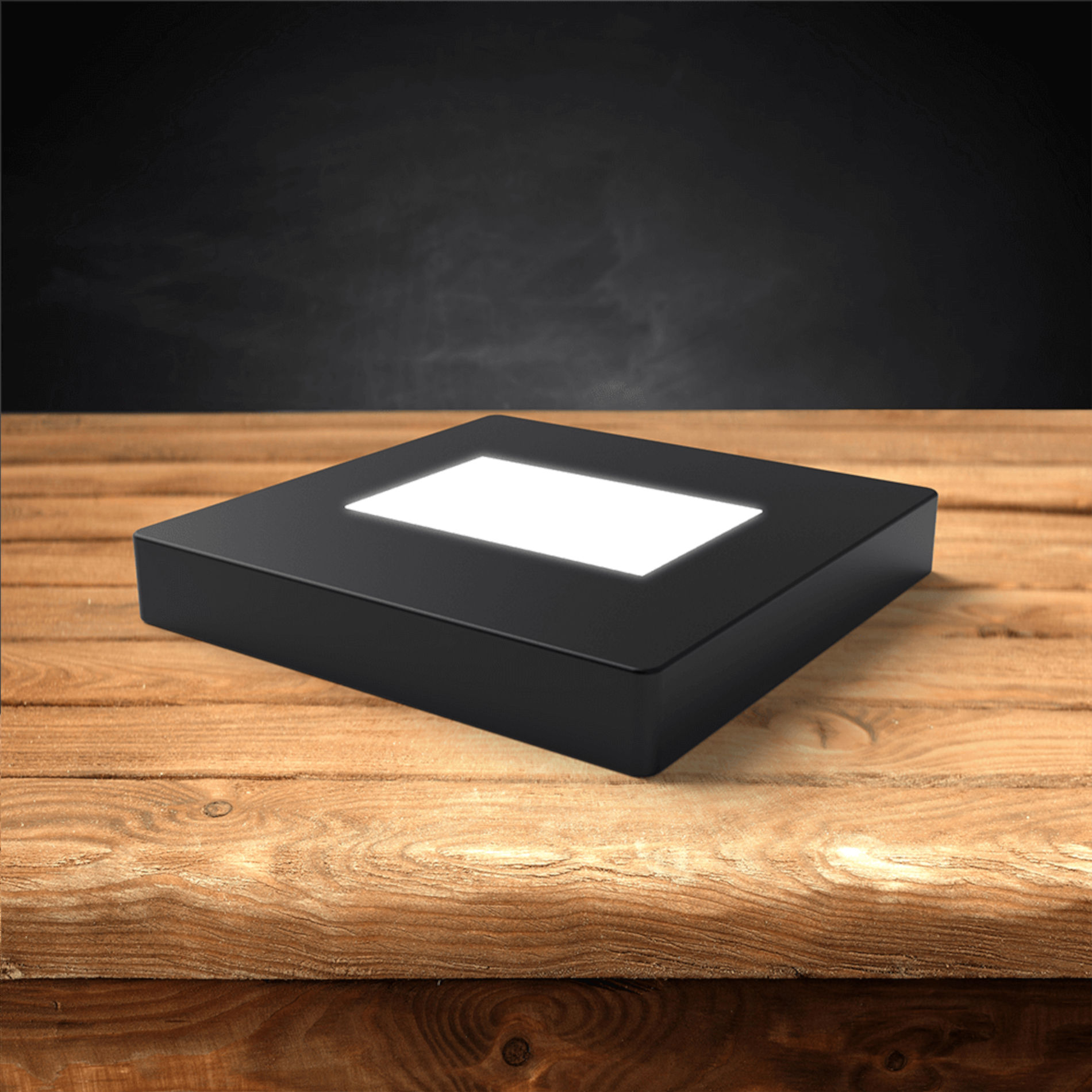 LED-ljusbas av trä för 3D-fotokristaller.